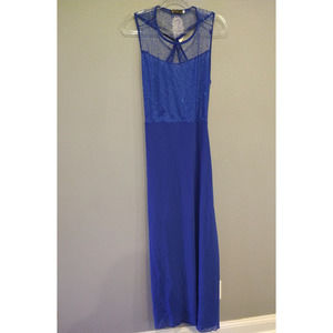 Vicabo Long blue sheer sparkling dress by Vicabo.